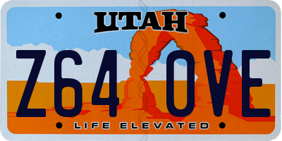 UT license plate Z640VE