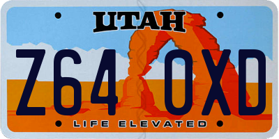 UT license plate Z640XD