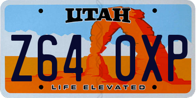 UT license plate Z640XP