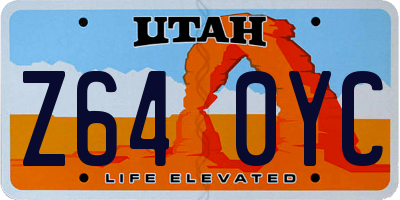 UT license plate Z640YC