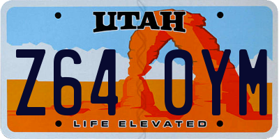 UT license plate Z640YM