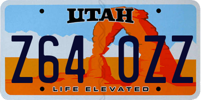 UT license plate Z640ZZ