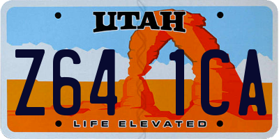 UT license plate Z641CA