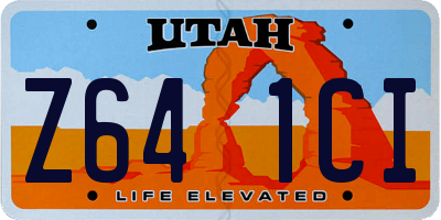 UT license plate Z641CI