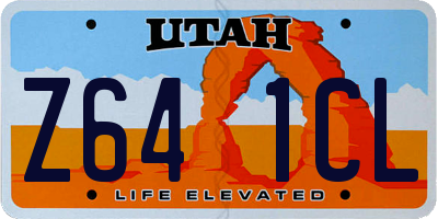 UT license plate Z641CL