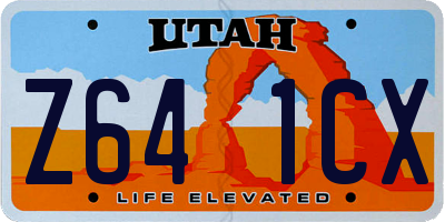 UT license plate Z641CX
