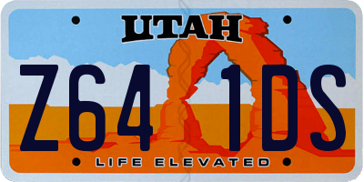 UT license plate Z641DS