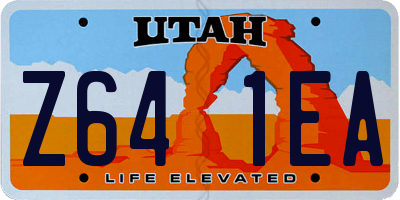 UT license plate Z641EA