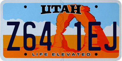 UT license plate Z641EJ