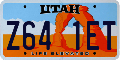 UT license plate Z641ET