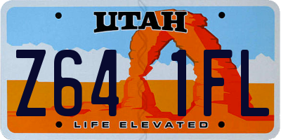 UT license plate Z641FL
