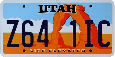 UT license plate Z641IC