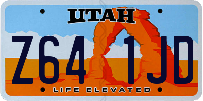 UT license plate Z641JD