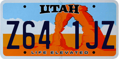 UT license plate Z641JZ