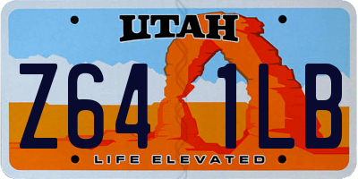 UT license plate Z641LB