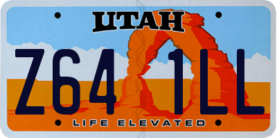 UT license plate Z641LL