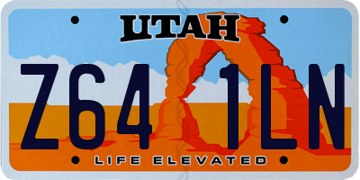 UT license plate Z641LN