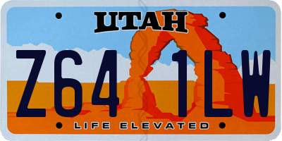 UT license plate Z641LW