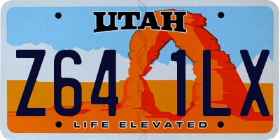 UT license plate Z641LX