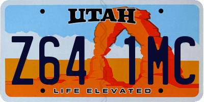 UT license plate Z641MC