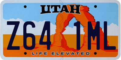 UT license plate Z641ML