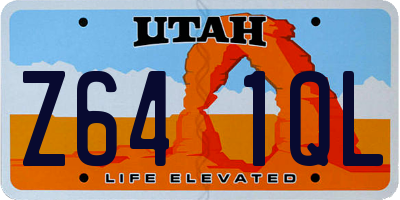 UT license plate Z641QL