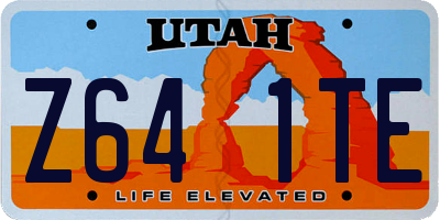 UT license plate Z641TE