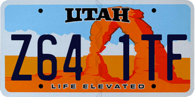 UT license plate Z641TF