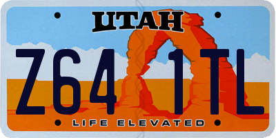 UT license plate Z641TL
