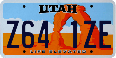 UT license plate Z641ZE