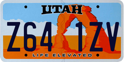 UT license plate Z641ZV