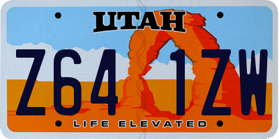 UT license plate Z641ZW