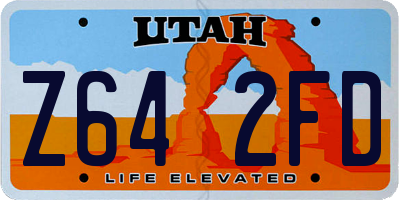 UT license plate Z642FD