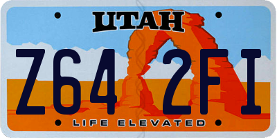 UT license plate Z642FI