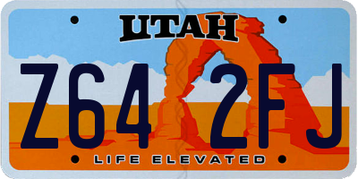 UT license plate Z642FJ