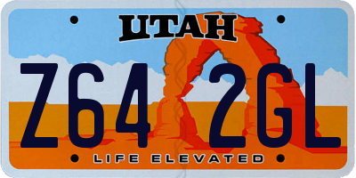 UT license plate Z642GL