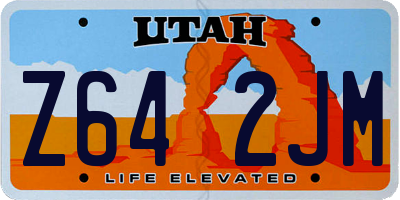 UT license plate Z642JM
