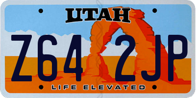 UT license plate Z642JP