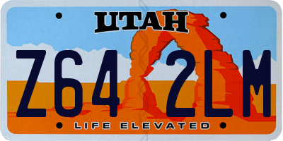 UT license plate Z642LM