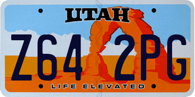 UT license plate Z642PG