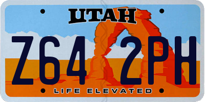 UT license plate Z642PH