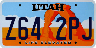 UT license plate Z642PJ