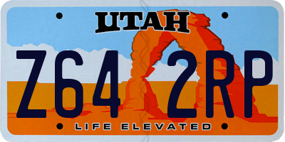 UT license plate Z642RP