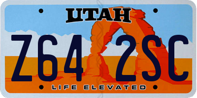 UT license plate Z642SC