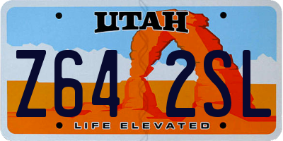 UT license plate Z642SL