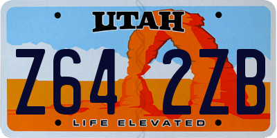UT license plate Z642ZB