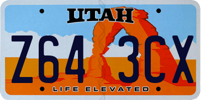 UT license plate Z643CX