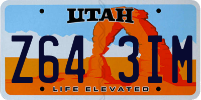 UT license plate Z643IM