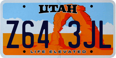 UT license plate Z643JL