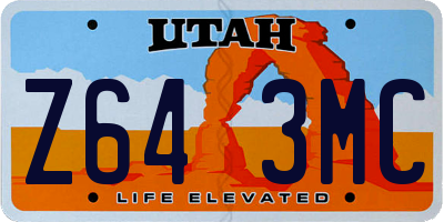 UT license plate Z643MC